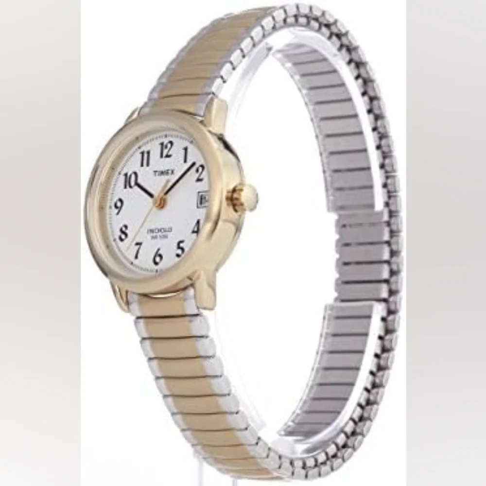 Timex Easy Reader Indiglo 25mm Bracelet Ladies Watch Two-Tone Gold Silver Expand